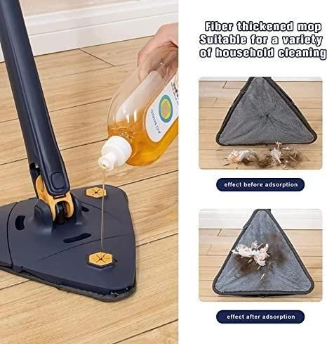 360° Rotatable Adjustable Triangle Mop with Extended Handle